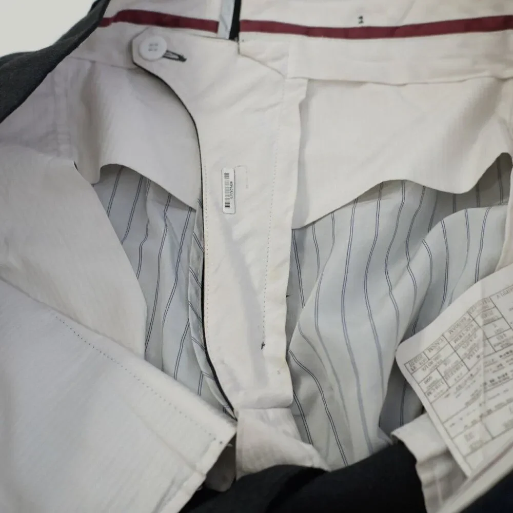SuitSupply Gray Wool Dress Pants‎ 40/24 Short Leg Mid Rise Flat Front Lined